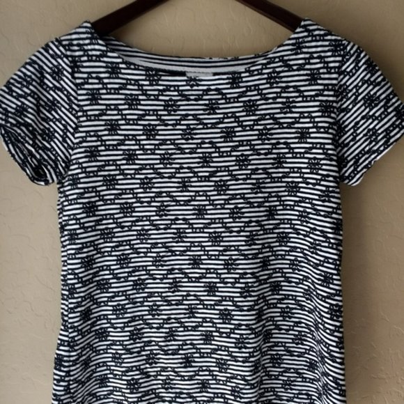 Anthropologie Postmark Bennett Eyelet Striped Top - Picture 4 of 9